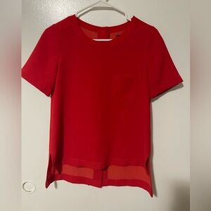 Madewell red blouse